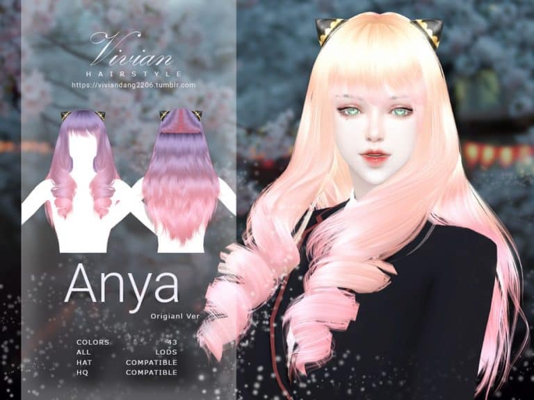 Anya (HairStyle) - Sims 4 Haircuts
