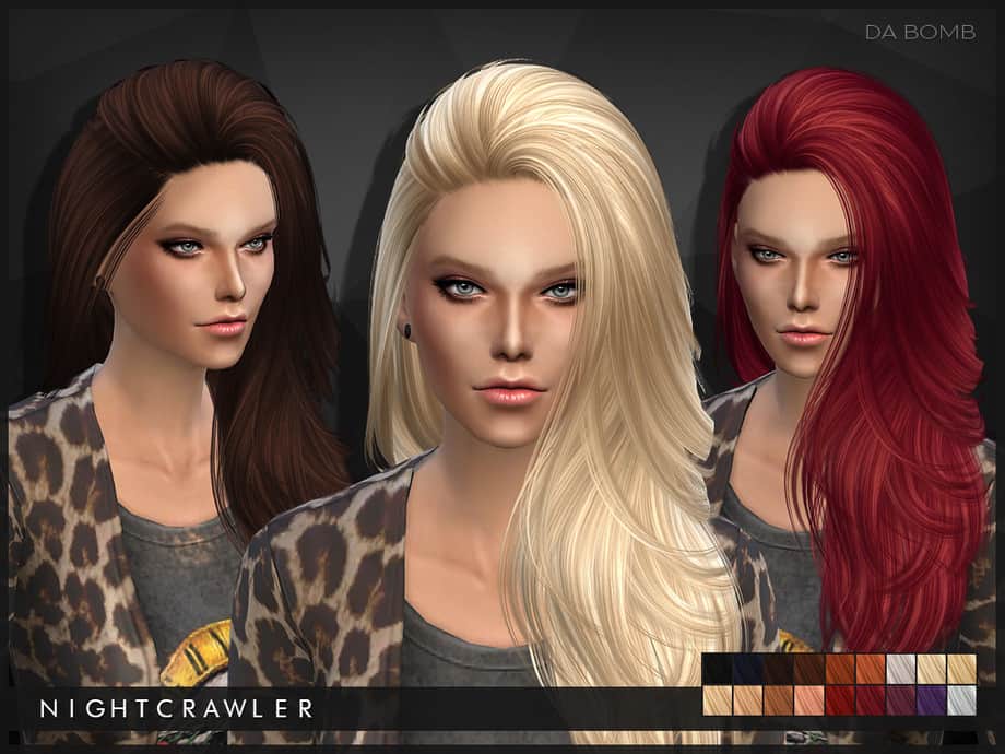 Nightcrawler-Da Bomb - Sims 4 Haircuts