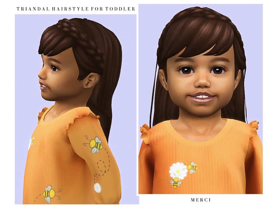 Triandal Hairstyle for Toddler - Sims 4 Haircuts